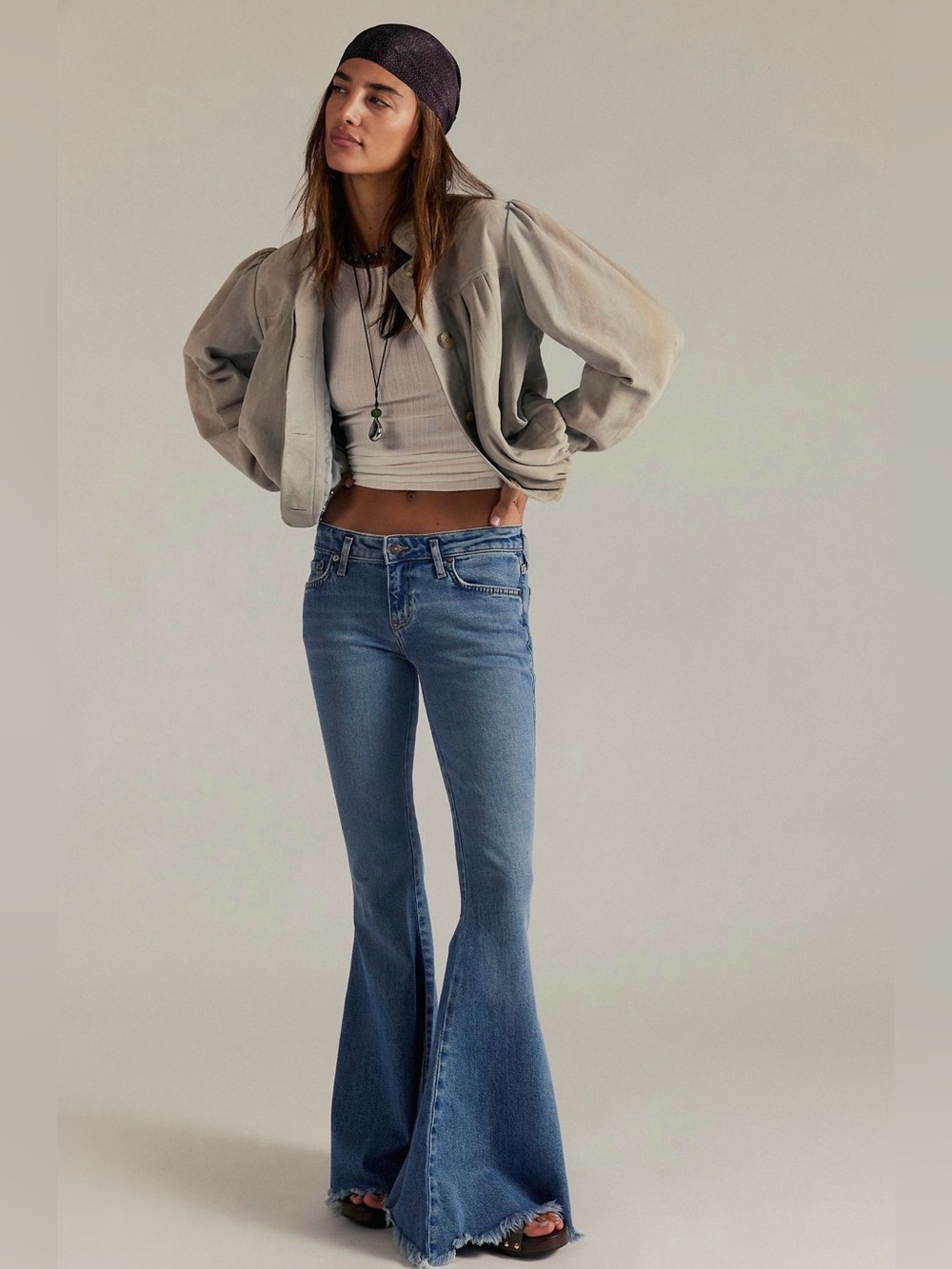 Free People We The Free Emre Flare Low Rise Jeans